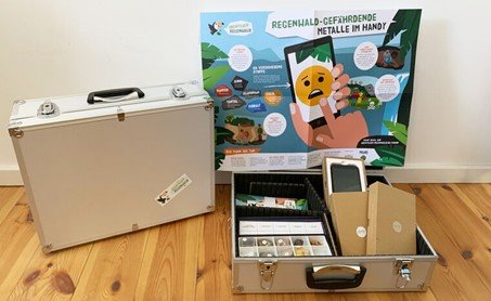 Für Ihren Unterricht: Handy-Koffer rund um Regenwaldschutz Koffer und Bilder