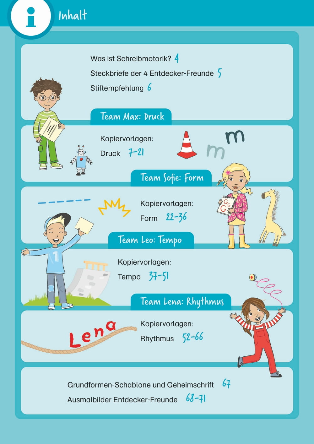 Beispiel 1: Buchstaben und Zahlenspaß 1. und 2.