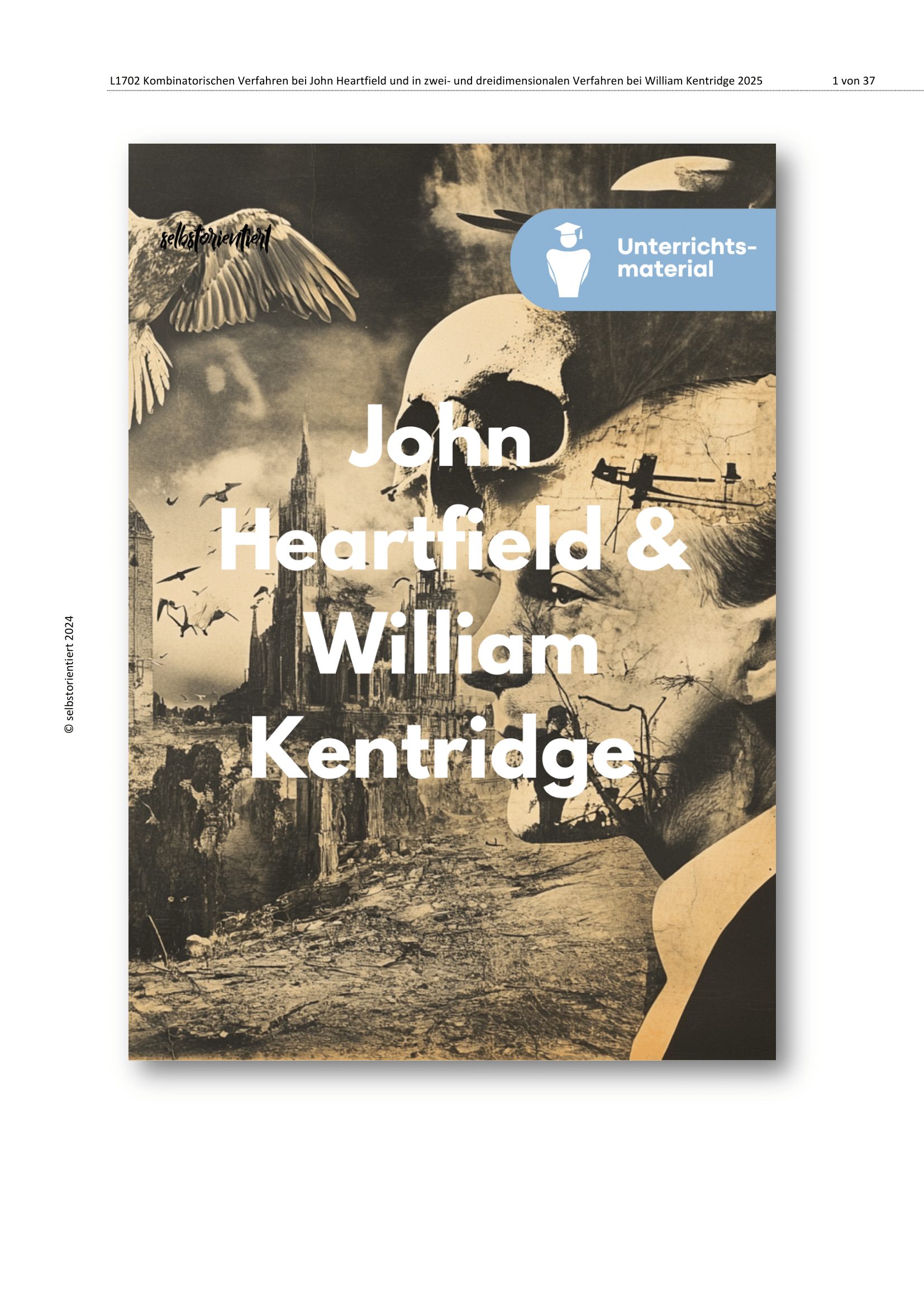 Titelbild: John Heartfield und William Kentridge- Unterrichtsreihe