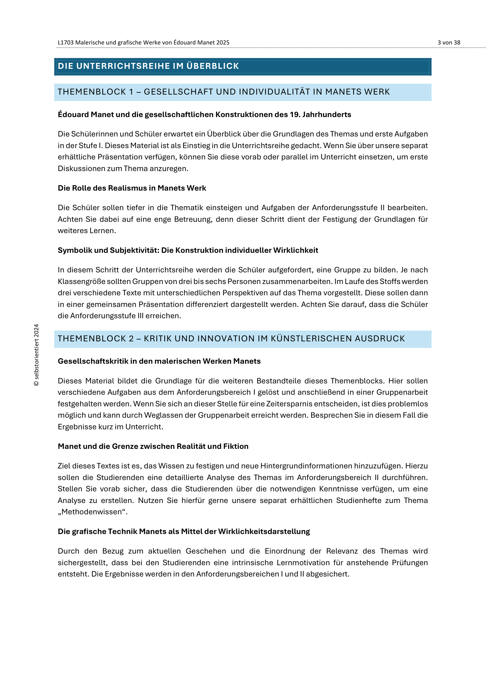 Inhalte Édouard Manet: Künstlerische Wirklichkeit und Gesellschaftskritik