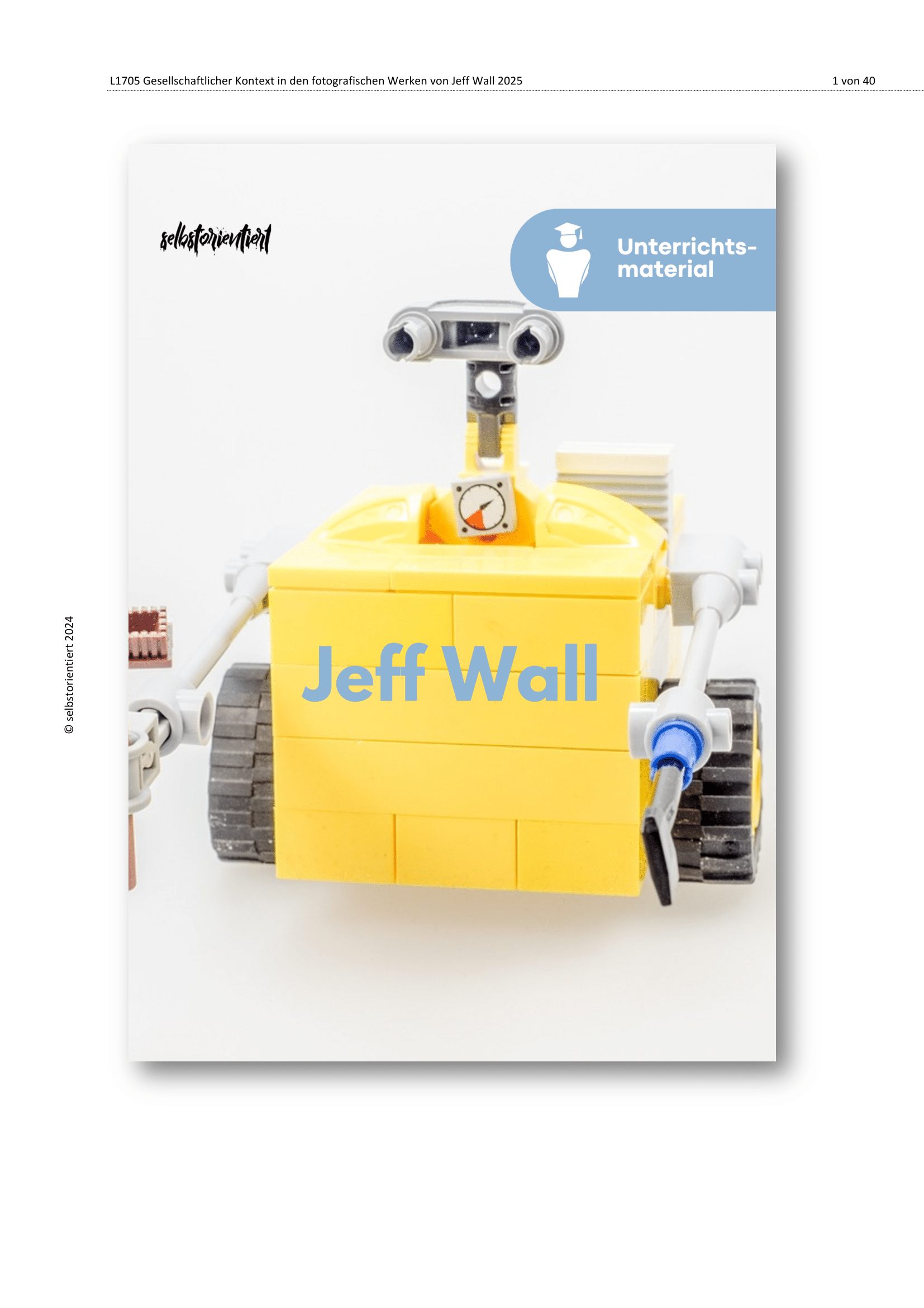 Titelbild: Unterrichtsmaterial zu Jeff Walls Fotografien