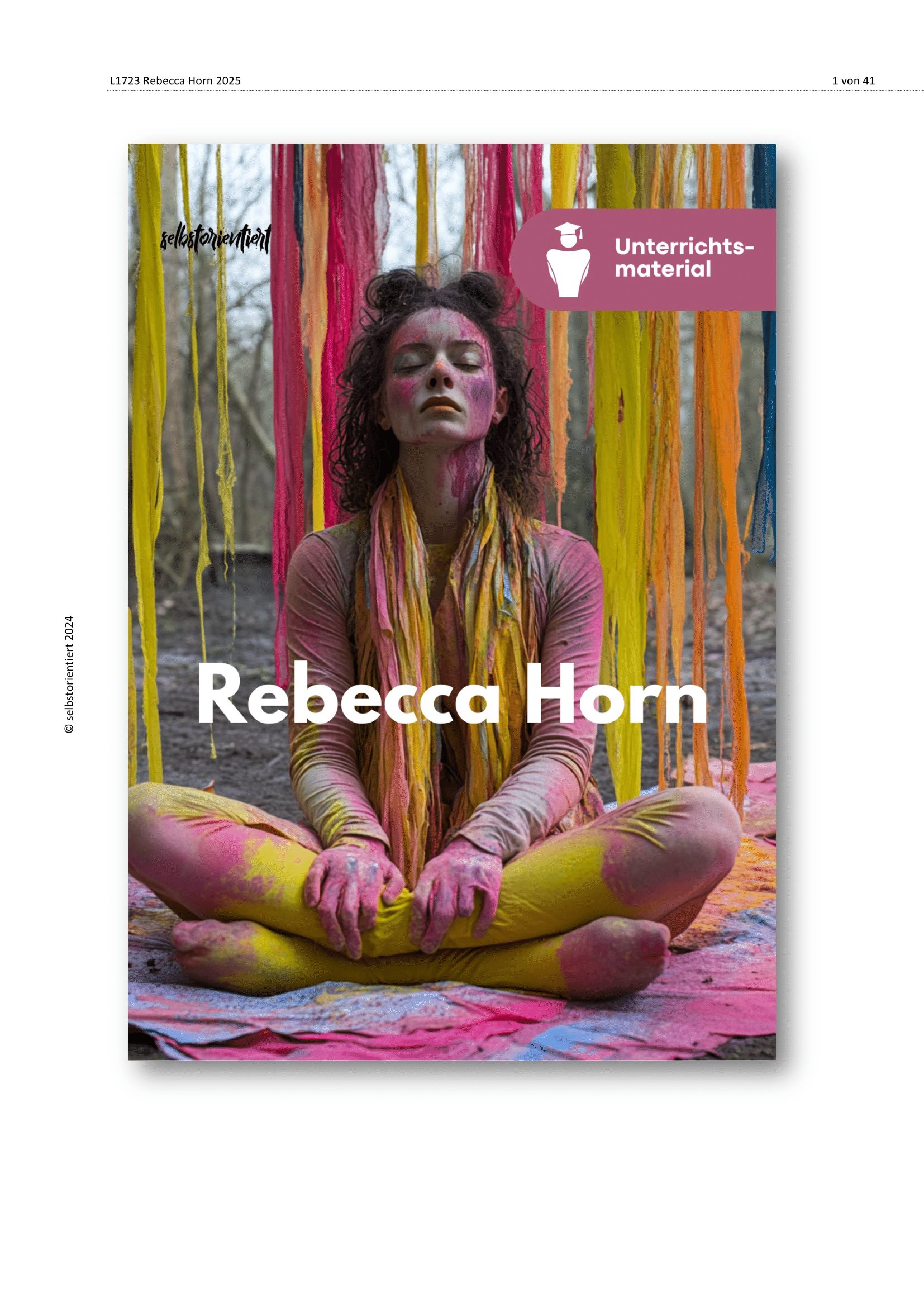 Titelbild: Rebecca Horn: Kunst im Dialog von Körper und Technik