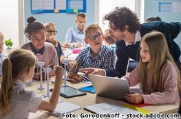Lernende im Technikunterricht 