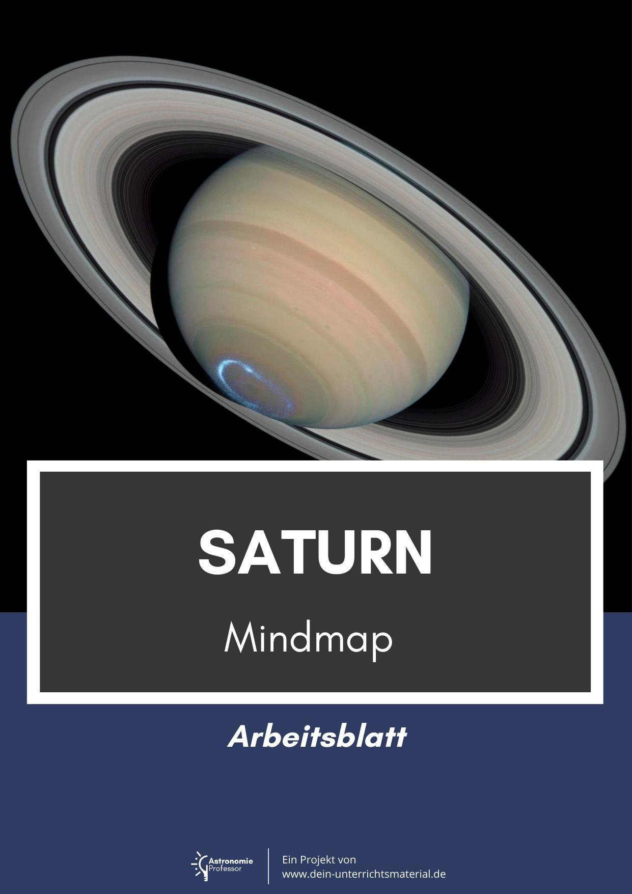 Dein Unterrichtsmaterial Astronomieprofessor Planeten Saturn Mindmap
