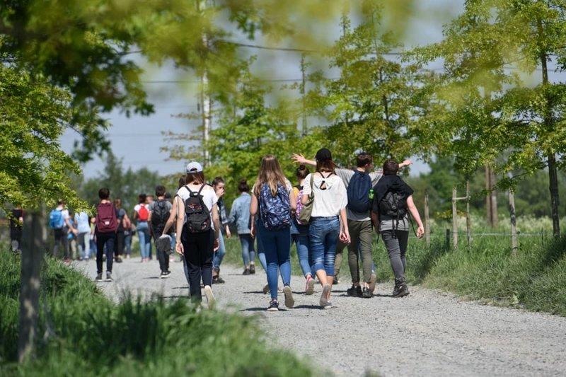 Schulklasse auf Klassenfahrt