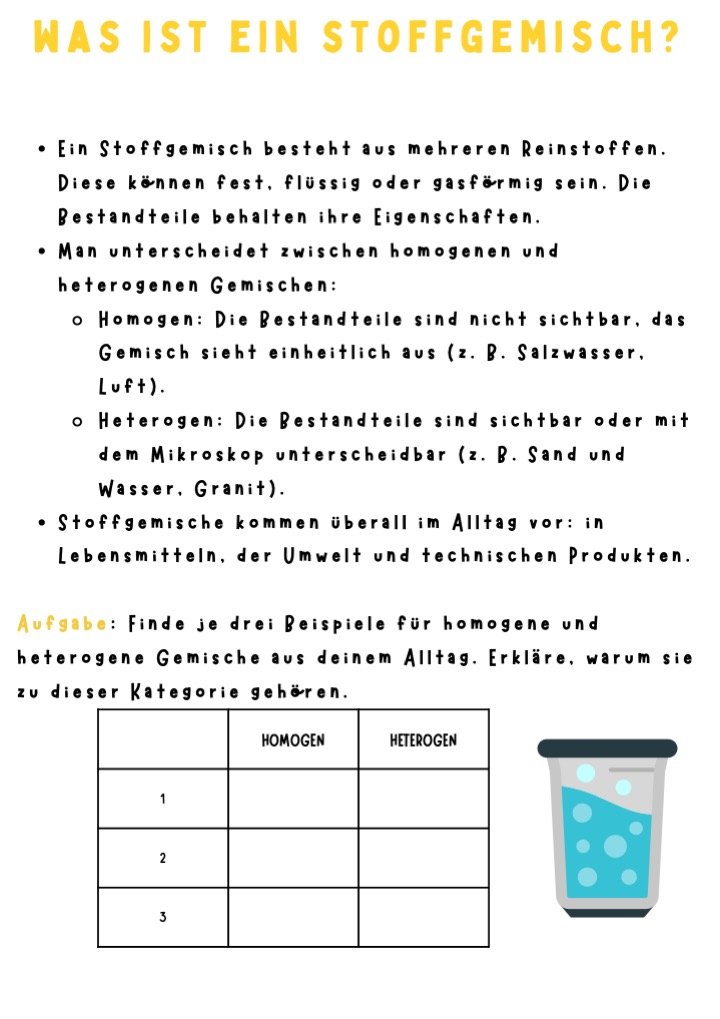Was ist ein Stoffgemisch?