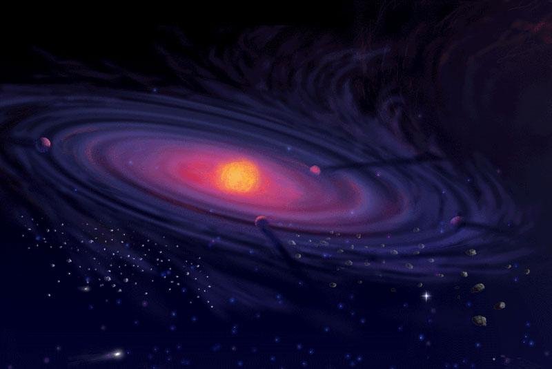 entstehung_des_sonnensystems_NASA.jpg Protoplanetare Staubscheibe (Grafik: NASA)