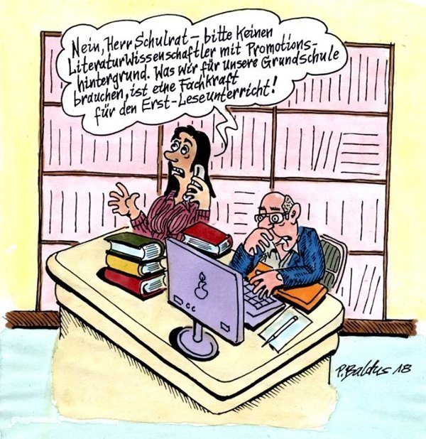 Cartoon Erstlese von Peter Baldus Cartoon Erstlese von Peter Baldus