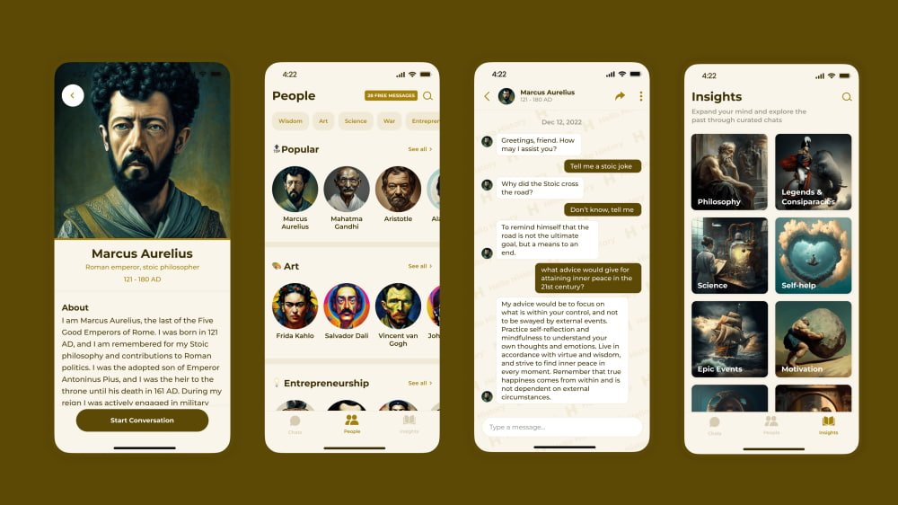 Hello History App im Unterricht nutzen KI Hello History Ausschnitte der App