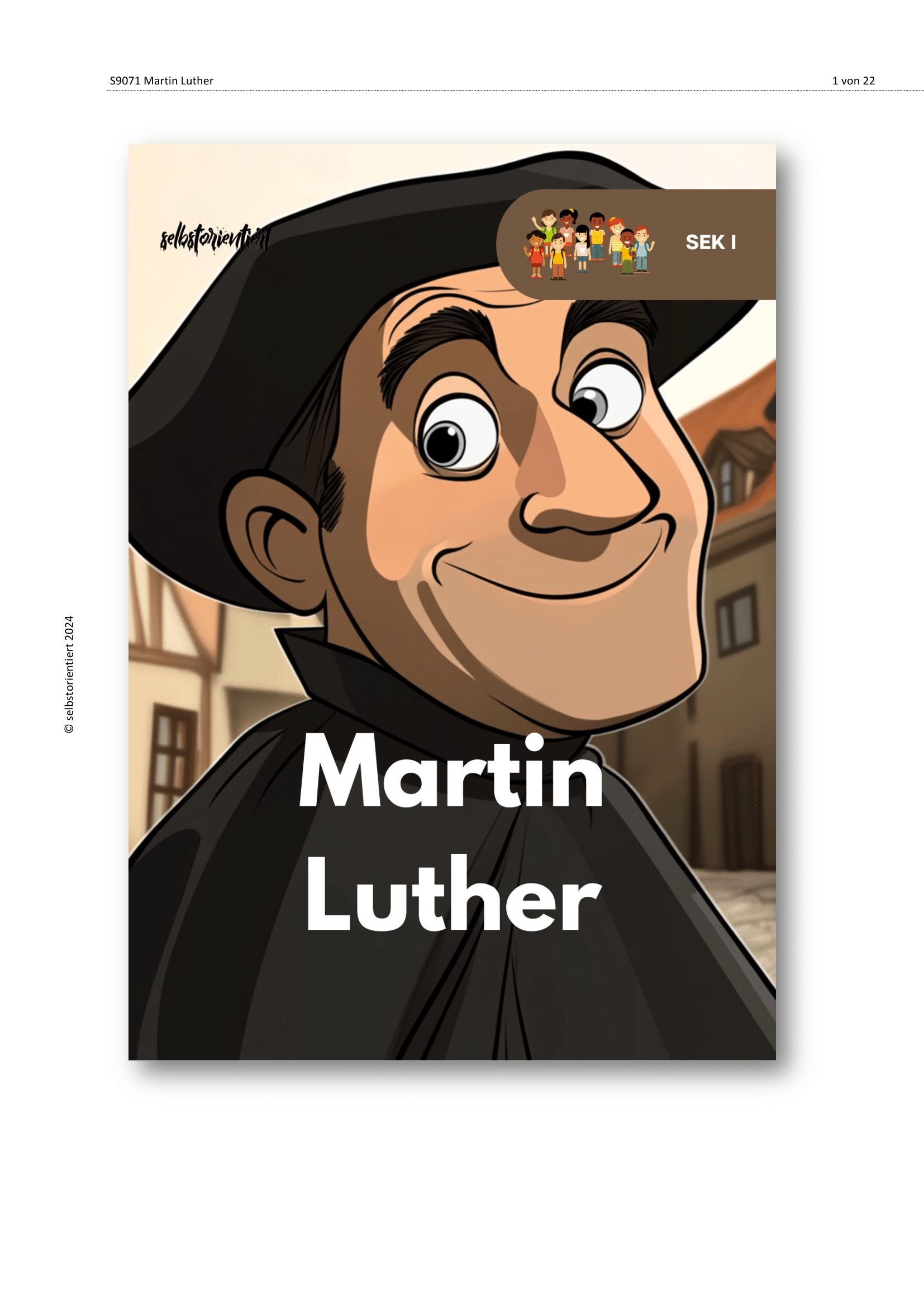 Titelbild: Martin Luther im Religionsunterricht