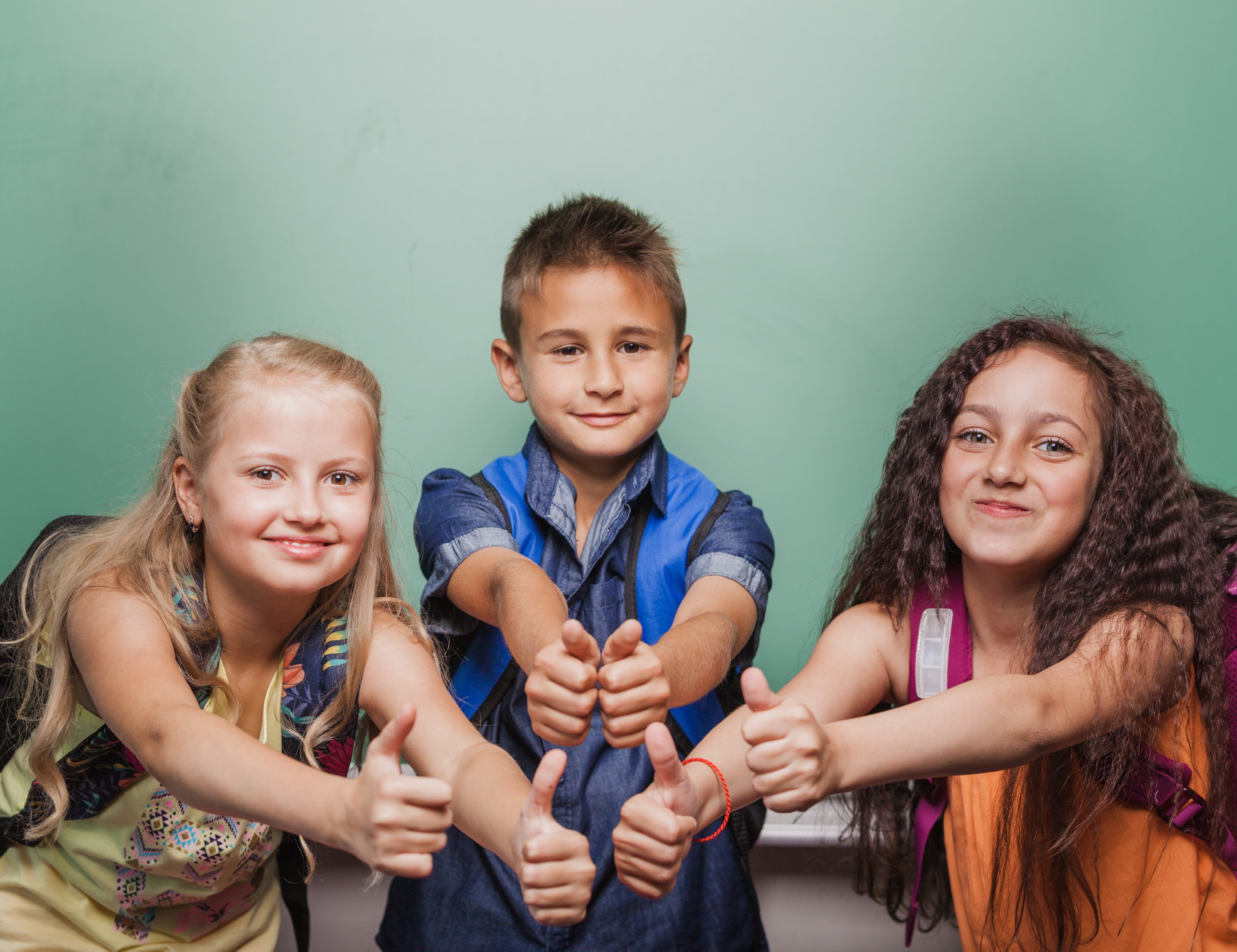 Kinder machen sich Mut