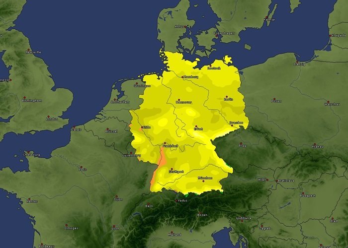 Klimafolgen Deutschlandkarte