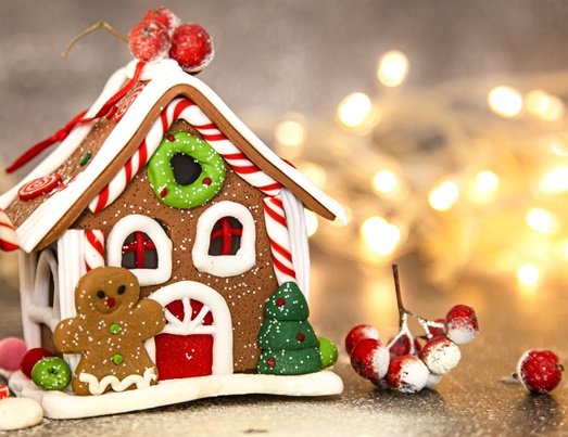 Lebkuchenhaus zu Weihnachten