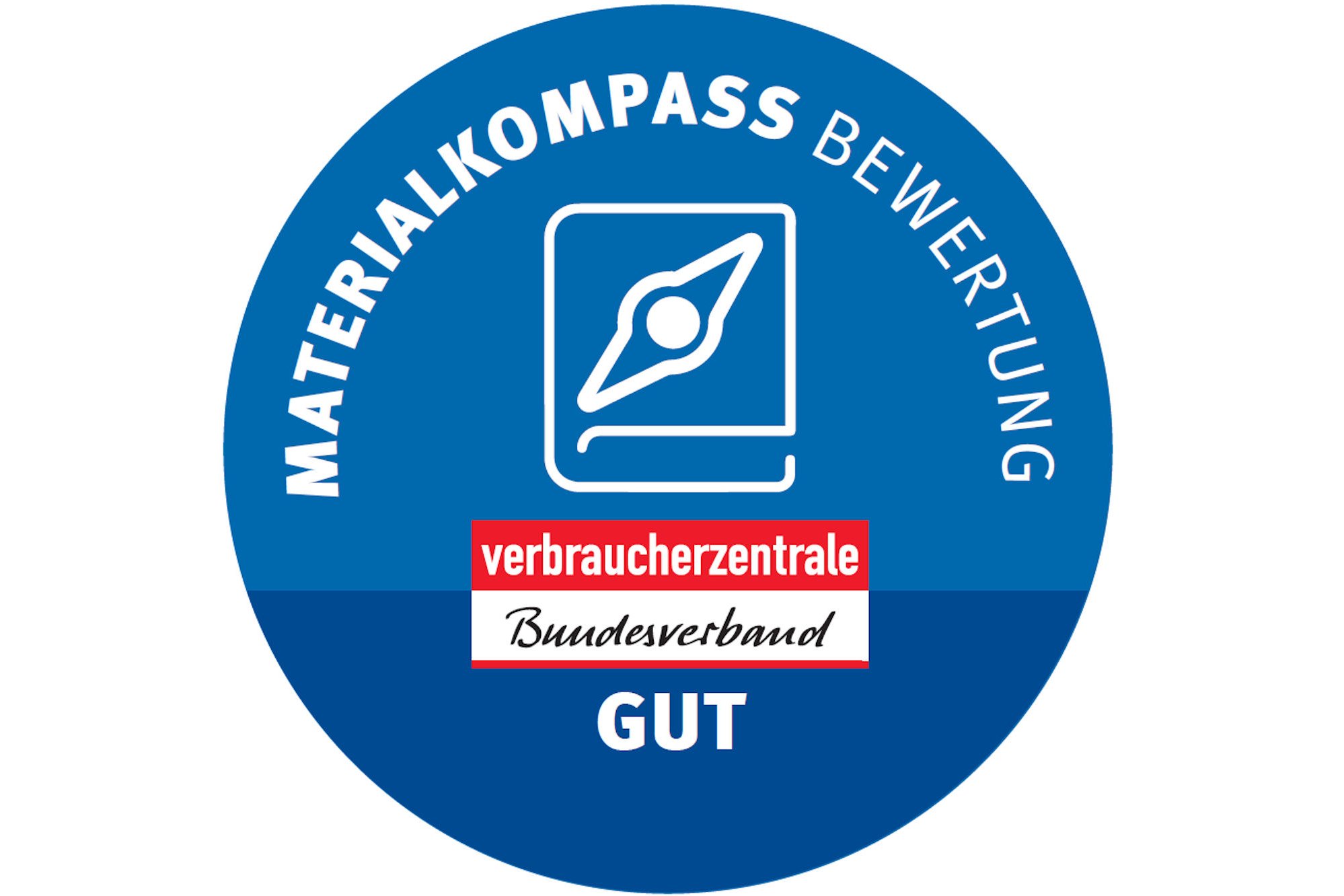 Qualitätssiegel vzbv-Materialkompass "Gut"
