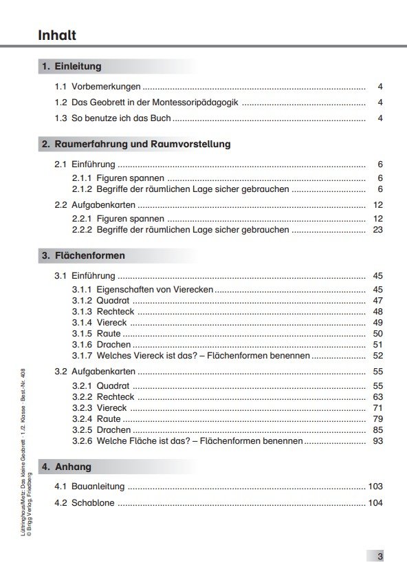 Inhaltsverzeichnis