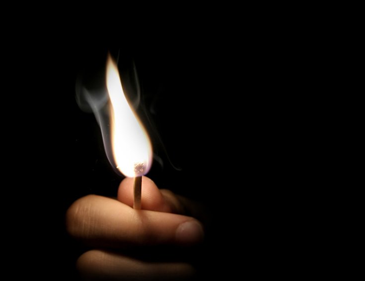 Streichholz Flamme