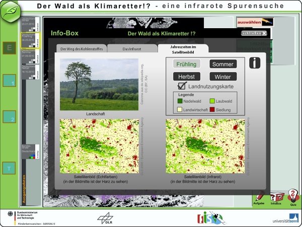 pop5.jpg Vier Jahreszeiten, Screenshot aus der Lernumgebung "Der Wald als Klimaretter!?"