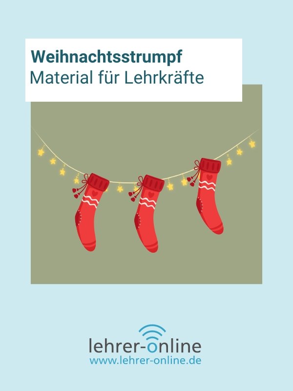 Titelbild: Weihnachtsstrumpf für die Sekundarstufe