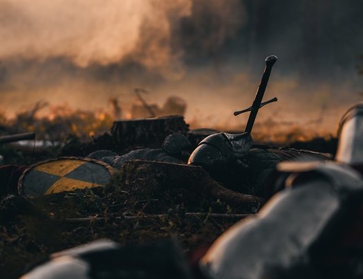 Schlachtfeld nach der Schlacht