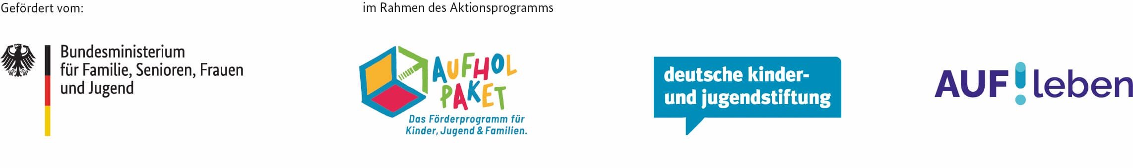 Logos von vier Fördergebern