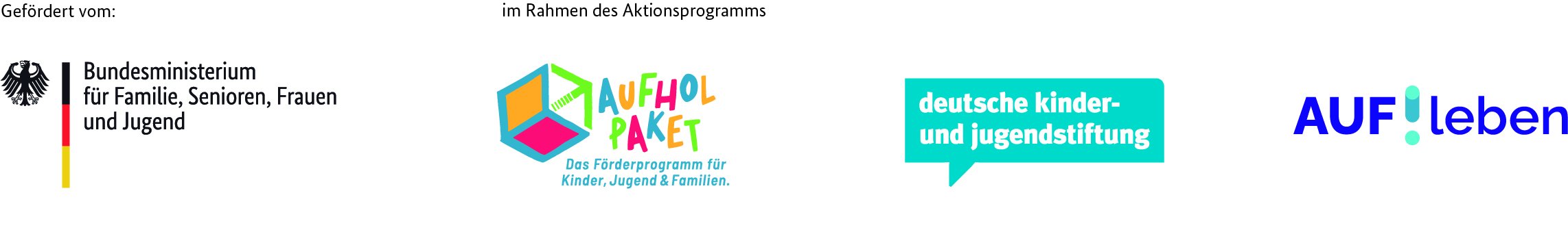 Logos von vier Fördergebern 