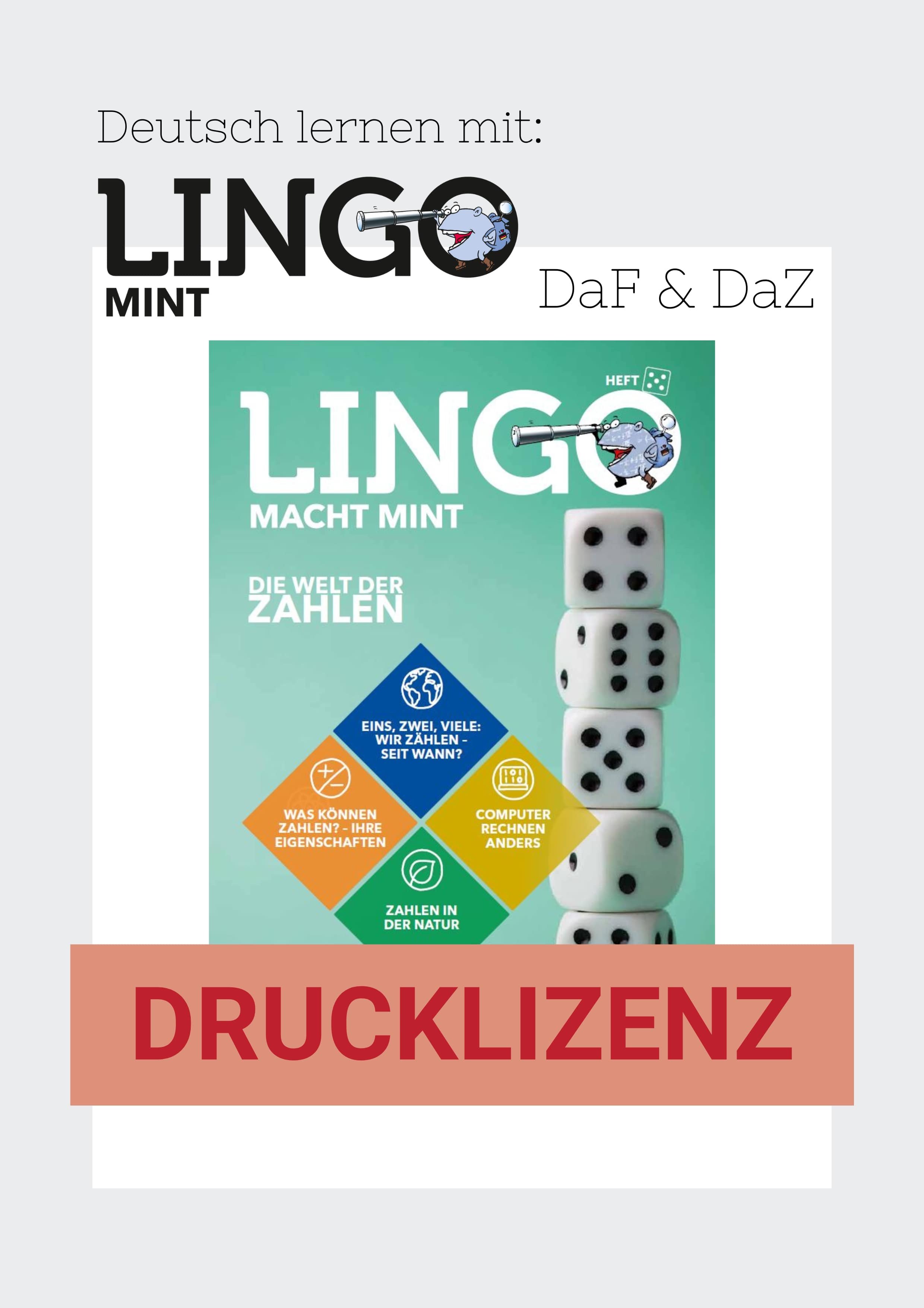 Titelbild: Lingo macht MINT Drucklizenz 5 Die Welt der Zahlen Titelbild: Lingo macht MINT Drucklizenz 5 Die Welt der Zahlen