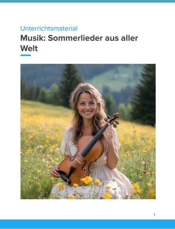 Titelbild: Sommerlieder aus aller Welt Titelbild: Sommerlieder aus aller Welt