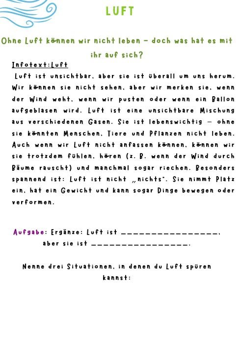 Info: Luft Experimente Grundschule Info: Luft Experimente Grundschule