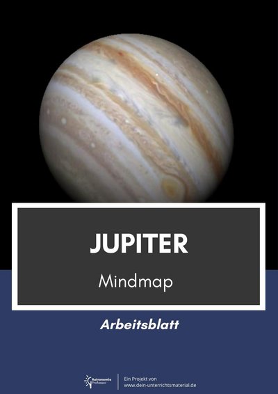 Dein Unterrichtsmaterial Astronomieprofessor Planeten Jupiter Mindmap
