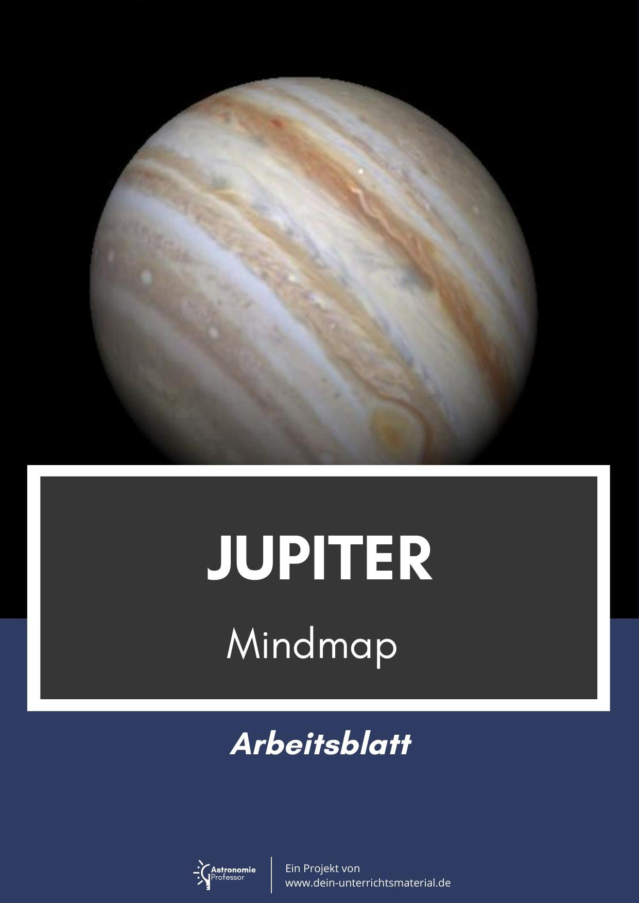Dein Unterrichtsmaterial Astronomieprofessor Planeten Jupiter Mindmap