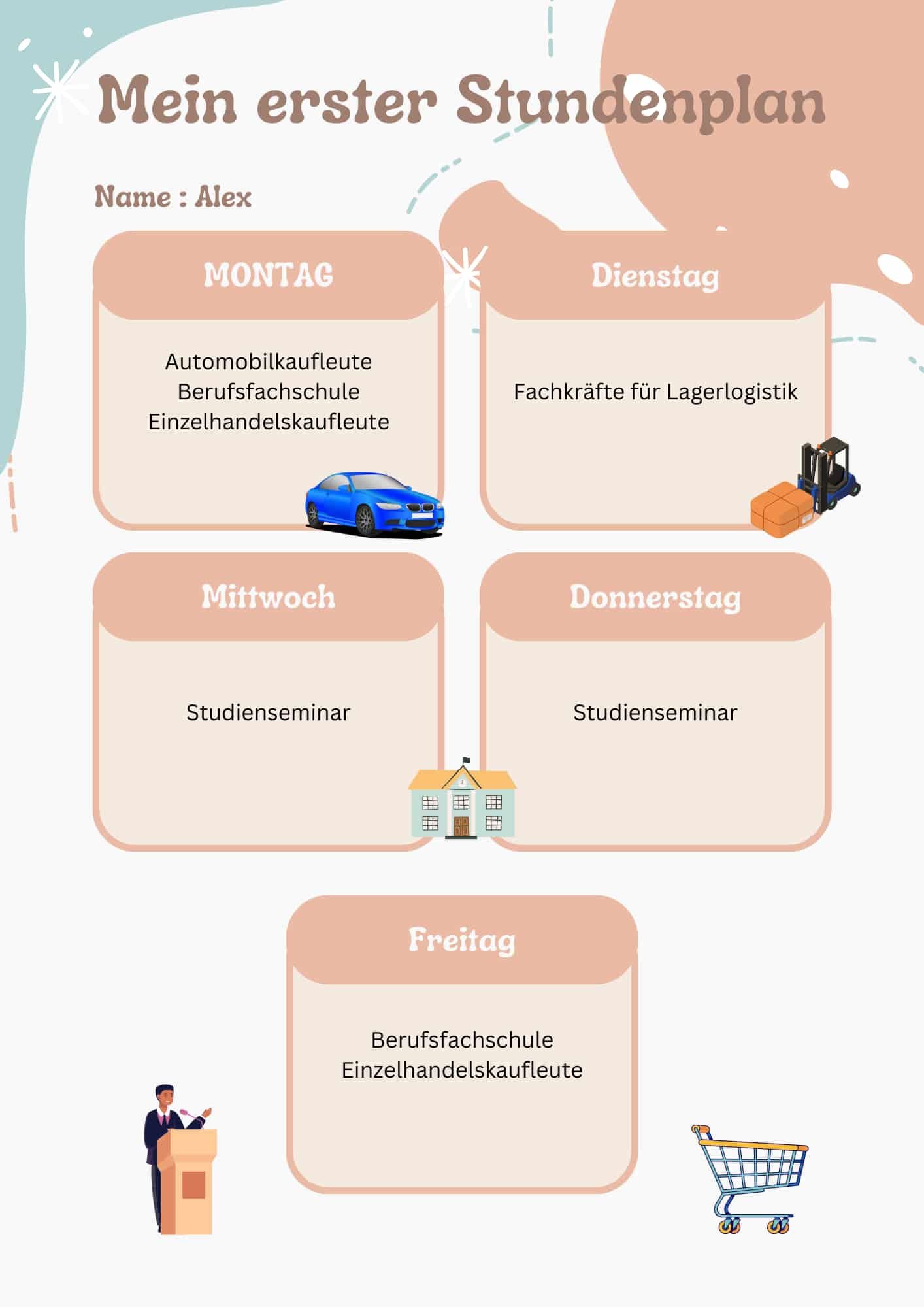 Ist es denn schon Sommer? Die Ferien sind da! Stundenplan an der berufsbildenden Schule