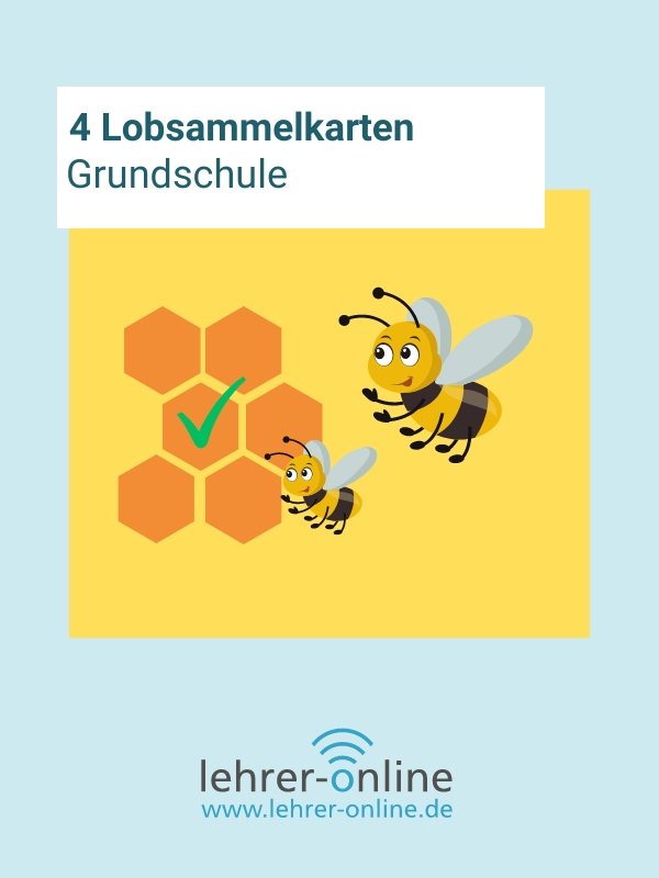 Lobkarte mit Biene