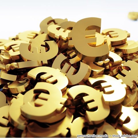 Eurozeichen in Gold