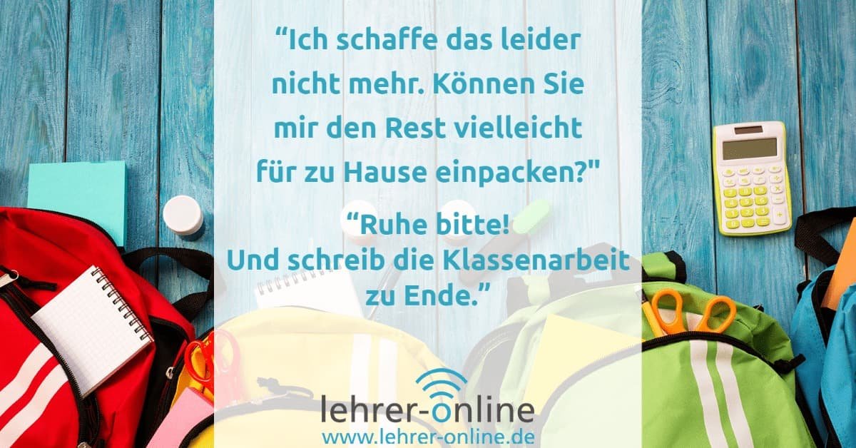 Lehrerwitz Klassenarbeit 