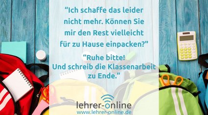 Lehrerwitz Klassenarbeit 