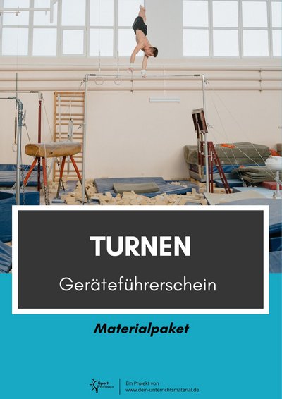 001054 Dein Unterrichtsmaterial Sportprofessor Materialpaket Geraetturnen Geraetefuehrerschein Materialpaket Basic