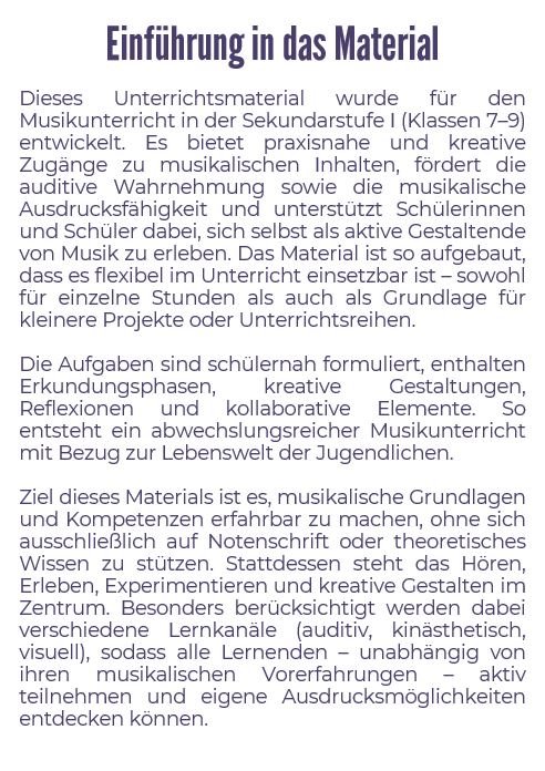 Thematischer Einstieg Musik und Bewegung Thematischer Einstieg Musik und Bewegung
