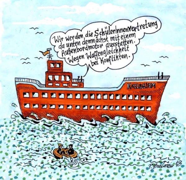 Cartoon der Woche: Waffengleichheit | von Peter Baldus Cartoon der Woche: Waffengleichheit | von Peter Baldus