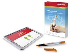 Der EduPen von Stabilo, die Verpackung und ein Tablet