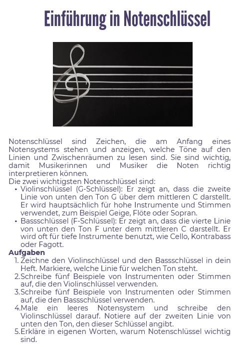 Thematischer Einstieg Notenschrift Thematischer Einstieg Notenschrift