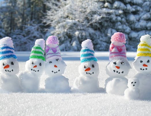 Suchbild: Schneemänner und Schneefrauen | Arbeitsmaterial Grundschule