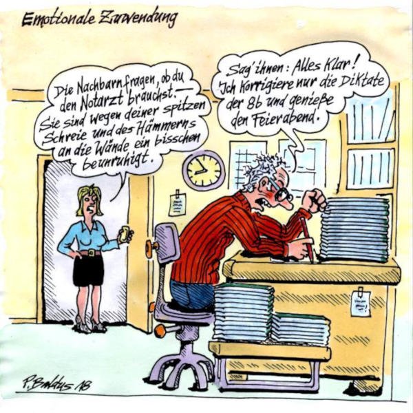 Cartoon der Woche von Peter Baldus: Emotionale Zuwendung Cartoon der Woche von Peter Baldus: Emotionale Zuwendung