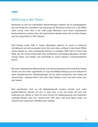 Kompetenzen: Rockmusik Elvis Kompetenzen: Rockmusik Elvis