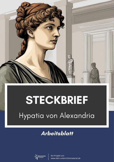 Dein Unterrichtsmaterial Astronomieprofessor Hypatia Von Alexandria Steckbrief