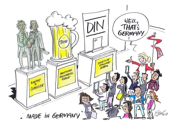 Cartoon des Monats: Made in Germany Neben Goethe und Schiller hat Deutschland auch noch anderes hervorgebracht