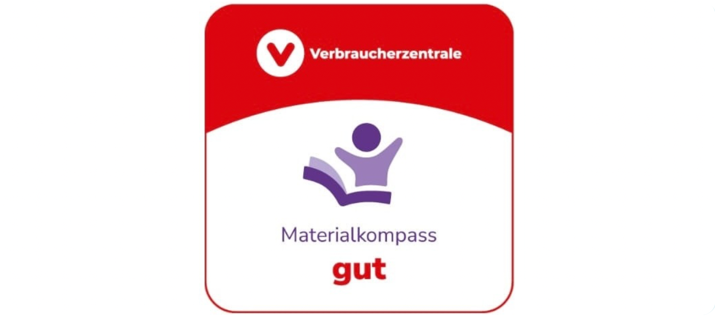 Auszeichnung "Gut" durch den Materialkompass Materialkompass gut