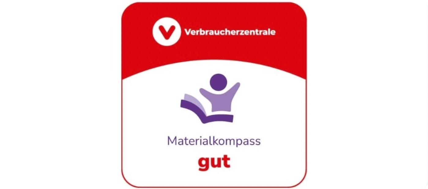 Auszeichnung "Gut" durch den Materialkompass Materialkompass gut