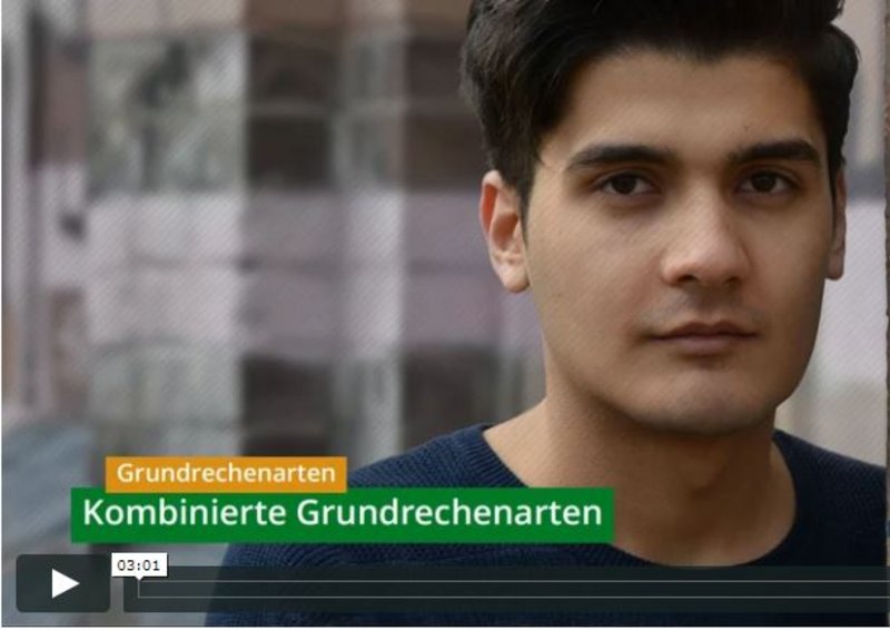Titelbild Videokurs "Grundrechenarten" für den Mathe-Unterricht