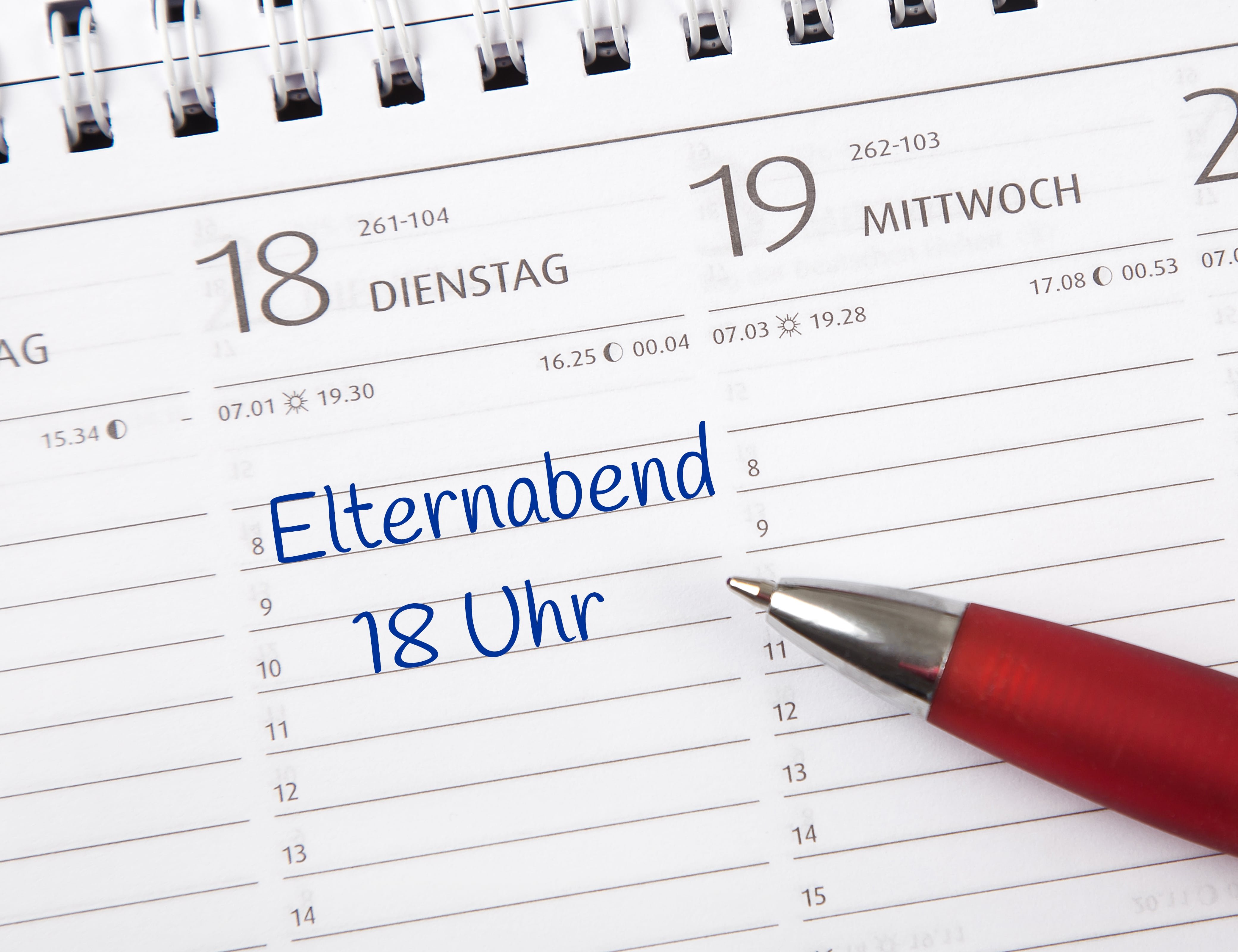 Elternabend in Kalender eingetragen