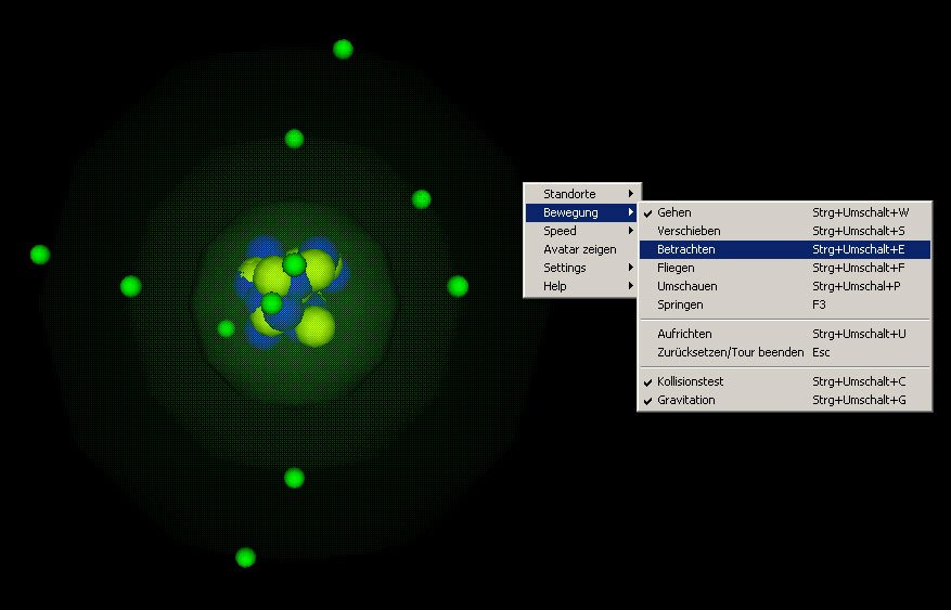 Aluminiumatom (3D-Modell), Screenshot aus dem Online-Selbstlernkurs "Die strömende Elektrizität" von Jens Tiburski